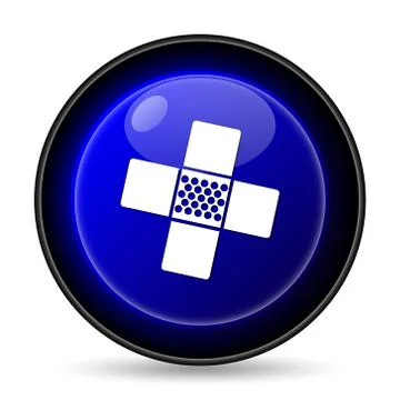 Medical patch icon. internet button on white background.. Illustrazione stock