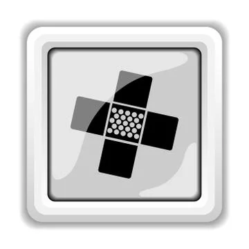Medical patch icon. internet button on white background.. Ilustración de archivo
