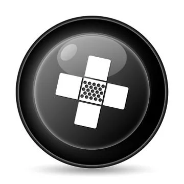 Medical patch icon. internet button on white background.. Ilustración de archivo