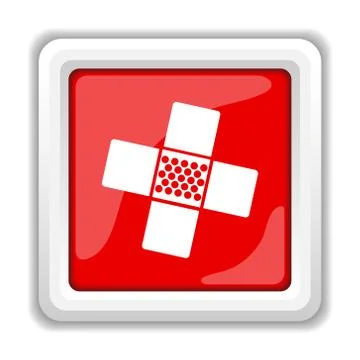 Medical patch icon. internet button on white background.. Ilustración de archivo