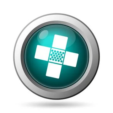 Medical patch icon. internet button on white background.. Illustrazione stock