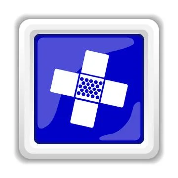 Medical patch icon. Internet button on white background.. Stock Illustration