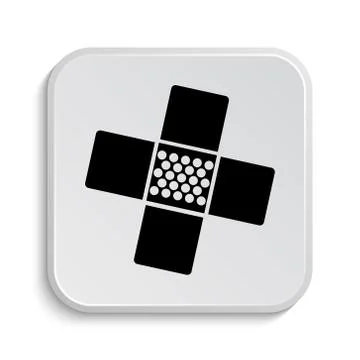 Medical patch icon. Internet button on white  background.. Ilustración de archivo