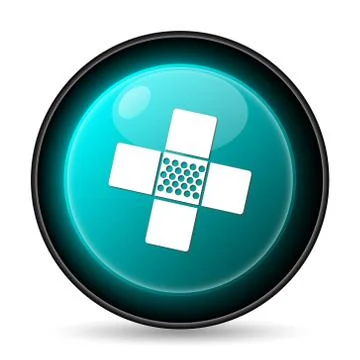 Medical patch icon. Internet button on white background.. Ilustración de archivo