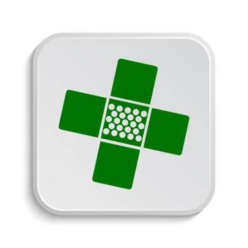 Medical patch icon. Internet button on white background.. Ilustración de archivo
