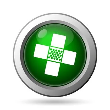 Medical patch icon. Internet button on white background. Ilustración de archivo