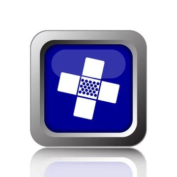 Medical patch icon. Internet button on white background.. Stock Illustration
