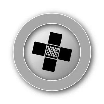 Medical patch icon. Internet button on white background.. Ilustración de archivo