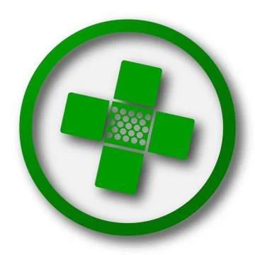 Medical patch icon. Internet button on white background.. Ilustración de archivo