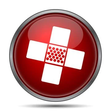 Medical patch icon. Internet button on white background.. Ilustración de archivo