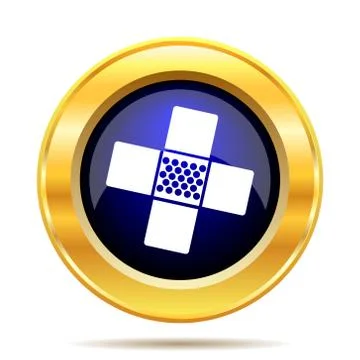 Medical patch icon. Internet button on white background.. Ilustración de archivo