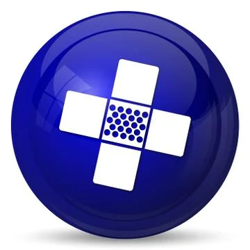 Medical patch icon. Internet button on white background.. Ilustración de archivo