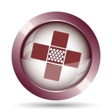 Medical patch icon. Internet button on white background.. Stock Illustration