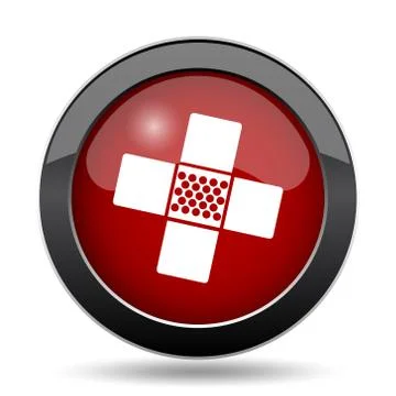 Medical patch icon. Internet button on white background.. Stock Illustration