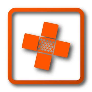 Medical patch icon. Internet button on white background.. Illustrazione stock