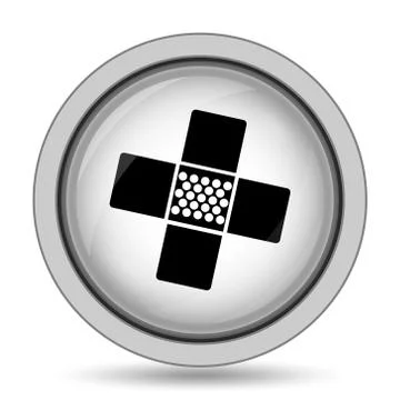 Medical patch icon. Internet button on white background.. Illustrazione stock