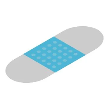 Medical patch icon, isometric style Ilustración de archivo