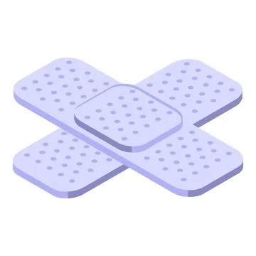 Medical patch icon, isometric style Ilustración de archivo
