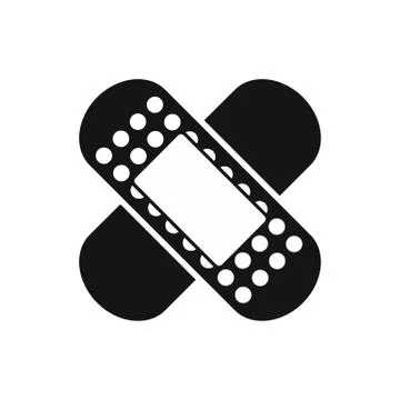Medical patch icon, simple style Stock Illustration