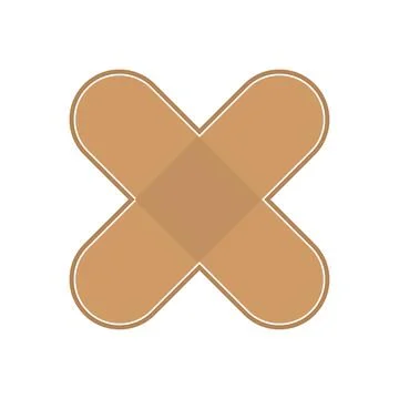 Medical patch plaster graphic icon of bandage aid Stock Illustration