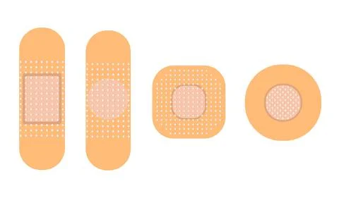 Medical patch set. Antiseptic patch Stock Illustration