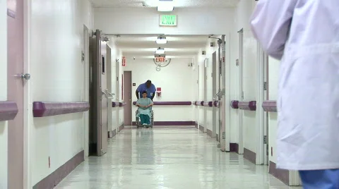 Medical personnel and patient Stock Footage