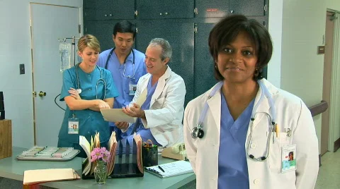 Medical personnel portrait Stock Footage