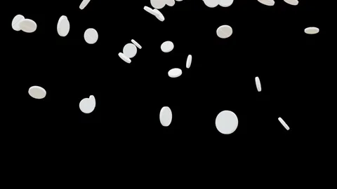 Medical Pill Capsule Falling Down background. Vídeos de archivo 337017734