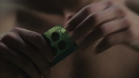 Medical pill on hand Stock-Footage 112106906