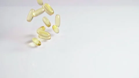 Medical Pills Falling Down Stock Footage 56784078