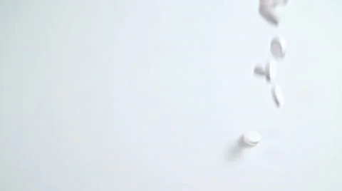 Medical Pills Falling Down Stock Footage 56906864