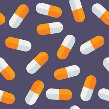 Medical Pills Seamless Pattern Stock Illustration