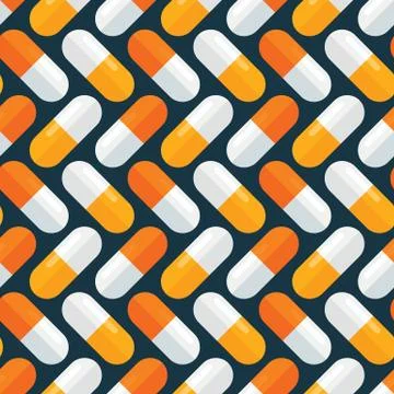 Medical Pills Seamless Pattern Stock-Illustration