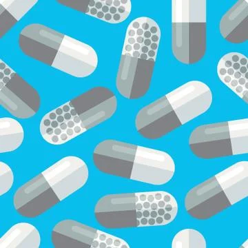Medical Pills Seamless Pattern Stock Illustration