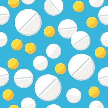 Medical Pills Seamless Pattern Stock Illustration