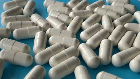 Medical pills on the table. Stock Footage 271344629