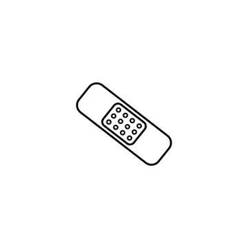Medical plaster line icon, Element of medical Illustrazione stock