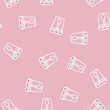 Medical plastic package line vector seamless pattern 스톡 일러스트