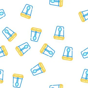 Medical plastic package vector seamless pattern Illustrazione stock