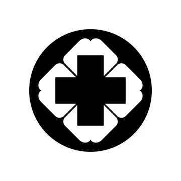 Medical plus Icon. Flat design style. Vector illustration. Illustrazione stock