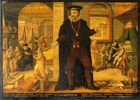 The medical practitioner appearing as a devil when he asks for his fee. Col.. Stock Illustration