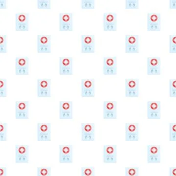 Medical prescription document pattern generating healthcare concept Stock Illustration