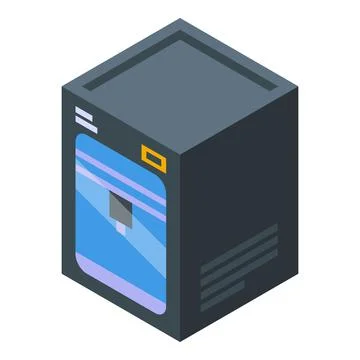 Medical printer icon isometric vector. Engineering bioprinting Illustrazione stock