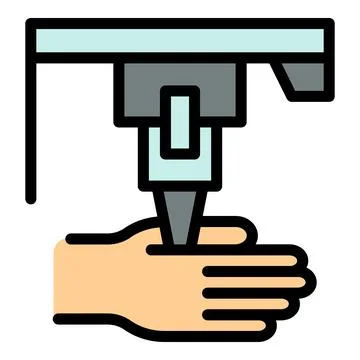 Medical printer icon vector flat Illustrazione stock