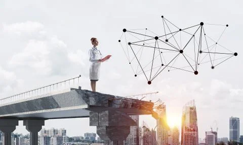 Medical problems solving by means of up to date technologies Stock Photos