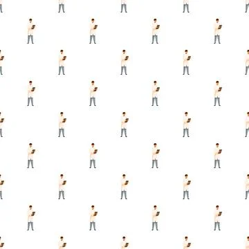 Medical professional studying notes seamless pattern 스톡 일러스트