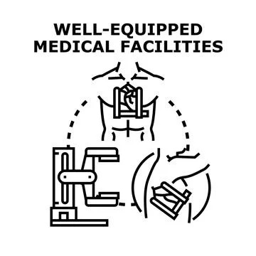 Medical professionals utilizing robotic surgical systems and sophisticated eq Stock Illustration