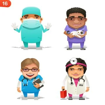 Medical professions set Stock Illustration
