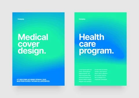 Medical program cover design with message. Illustrazione stock