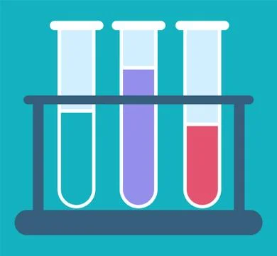 Medical Program with Poured in Test-glass Vector Stock Illustration